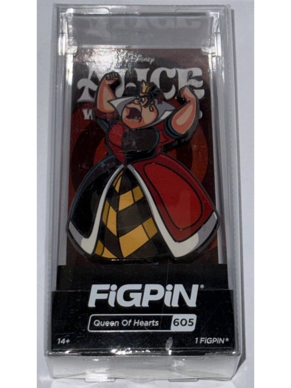 Disney Parks 2022 3" Figpin Villains Queen of Hearts #605 New in Sealed Box